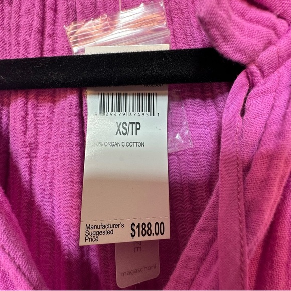 Magaschoni 100% Organic Cotton Gauze Dress NWT Rosebud - Picture 5 of 8